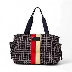 Kate Spade Blue, Red, and White Baby Henry Classic Noel 2 Diaper Bag Tote